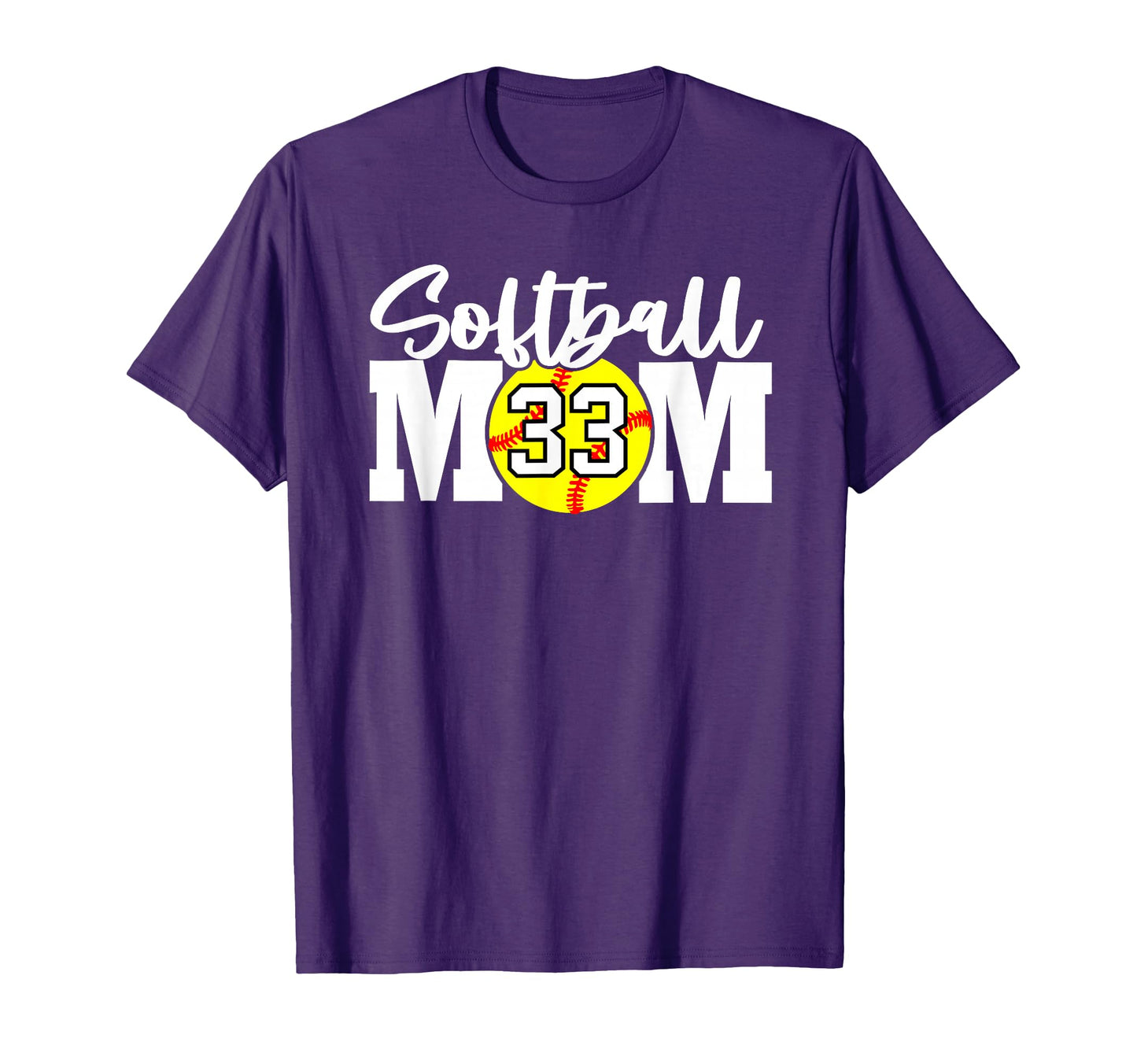 Softball Mom Number 33 T-Shirt - Streetwear Style Unisex - T-Shirt, Sweatshirt, Hoodie