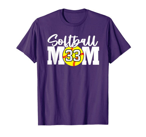 Softball Mom Number 33 T-Shirt - Streetwear Style Unisex - T-Shirt, Sweatshirt, Hoodie