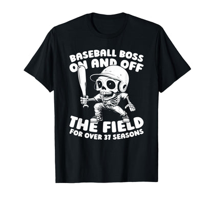 37 Years Old Baseballer Player Team T-Shirt - Minimalist Print for Adults - T-Shirt, Sweatshirt, Hoodie
