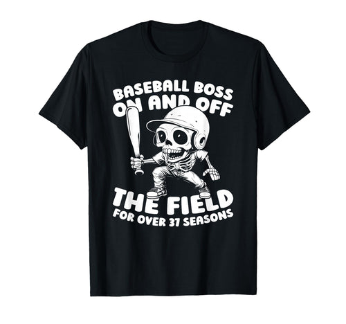 37 Years Old Baseballer Player Team T-Shirt - Minimalist Print for Adults - T-Shirt, Sweatshirt, Hoodie