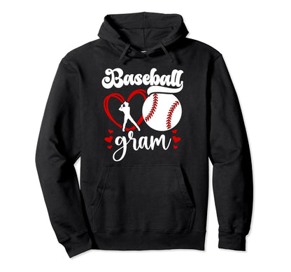 Baseball Gram Grandma Gram Hoodie - Casual Everyday Wear for Adults - T-Shirt, Sweatshirt, Hoodie