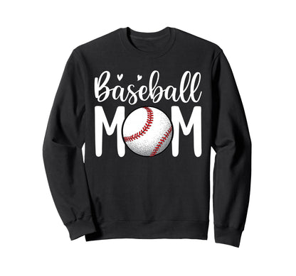 Baseball Mom Baseball Lover Mothers Sweatshirt - Trendy Graphic for Adults - T-Shirt, Sweatshirt, Hoodie