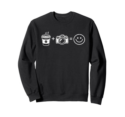Funny Photographer Coffee Camera Sweatshirt - Streetwear Style Unisex - T-Shirt, Sweatshirt, Hoodie