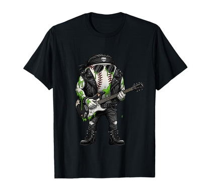 Undead Rocker Baseball Stitches T-Shirt - Novelty Apparel for Adults - T-Shirt, Sweatshirt, Hoodie