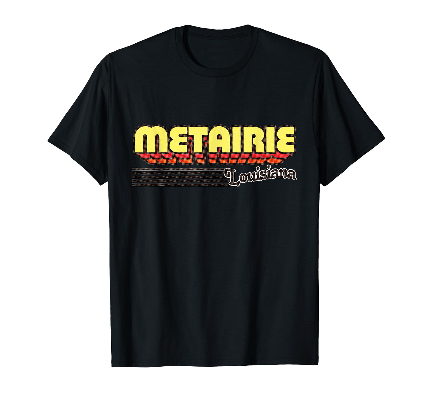Metairie Louisiana Stripes T-Shirt - Minimalist Print Men Women - T-Shirt, Sweatshirt, Hoodie