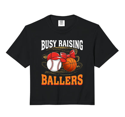 Busy Raising Ballers Baseball Sweatshirt - Trendy Graphic Unisex - T-Shirt, Sweatshirt, Hoodie