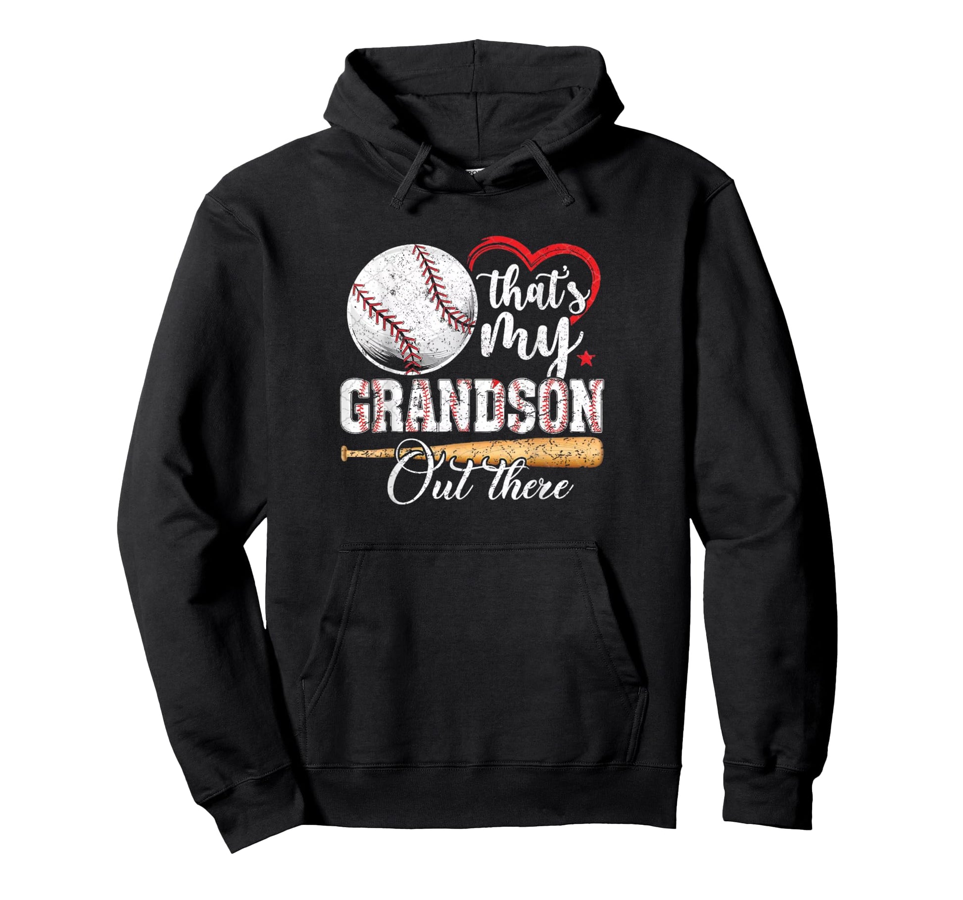 Thats My Grandson Out There Baseball Hoodie - Trendy Graphic Unisex - T-Shirt, Sweatshirt, Hoodie