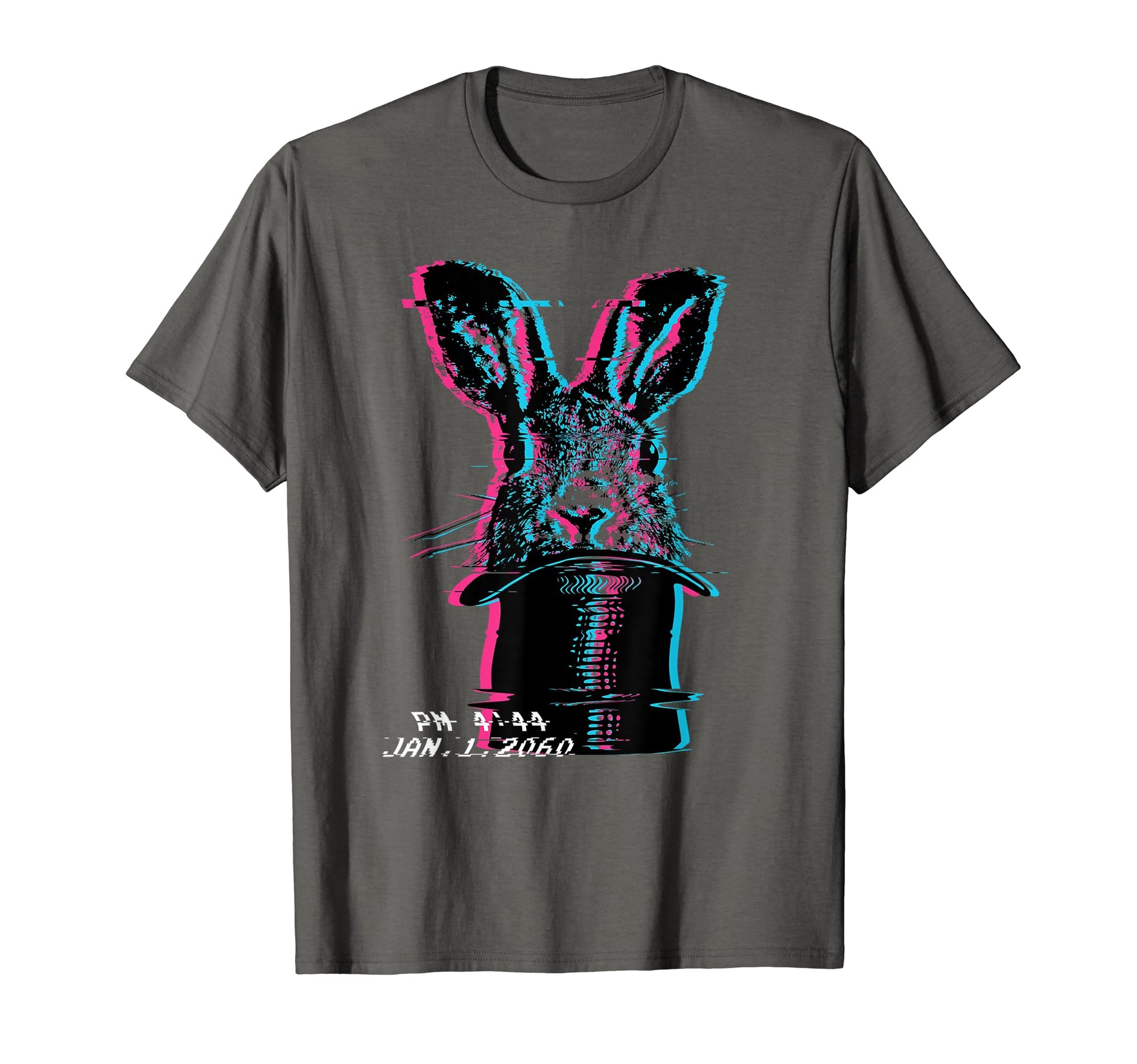 Glitch Art Rabbit Hat Magic Trick T-Shirt - Streetwear Style for Adults - T-Shirt, Sweatshirt, Hoodie