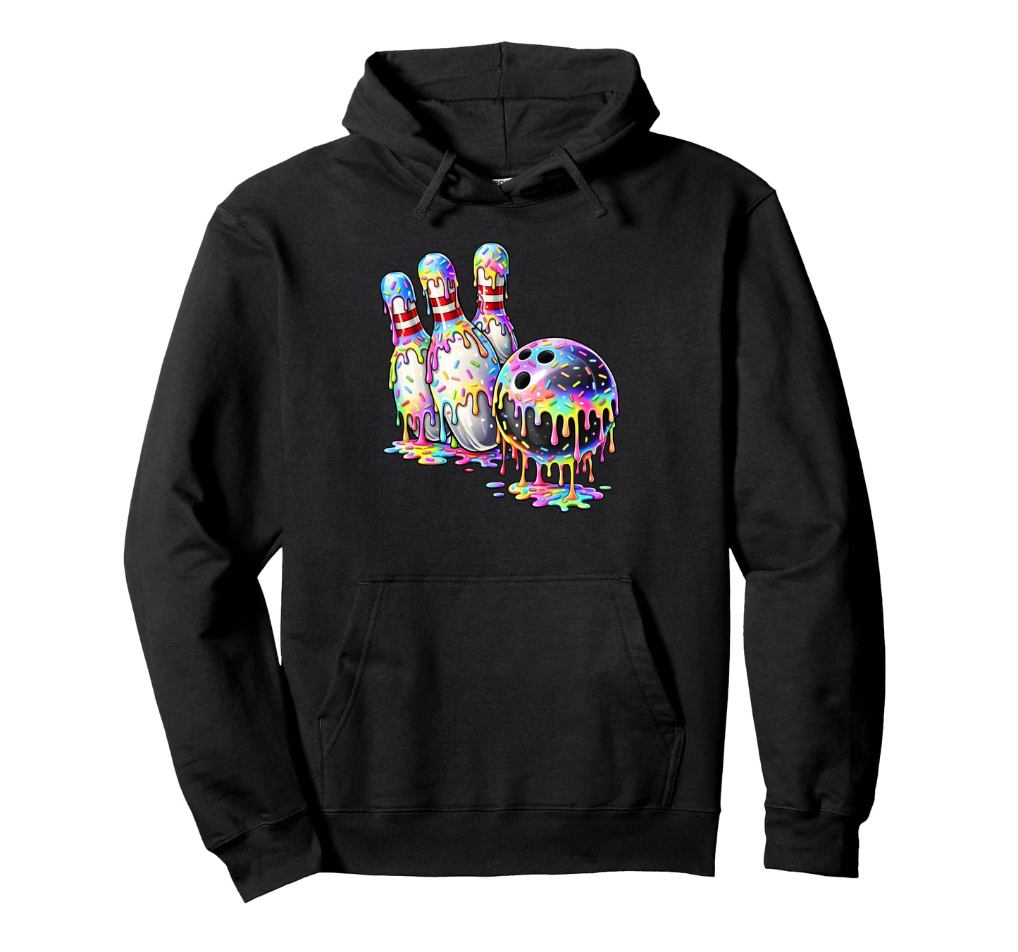 Funny Game Bowling Drip Ice Cream Hoodie - Streetwear Style Unisex - T-Shirt, Sweatshirt, Hoodie