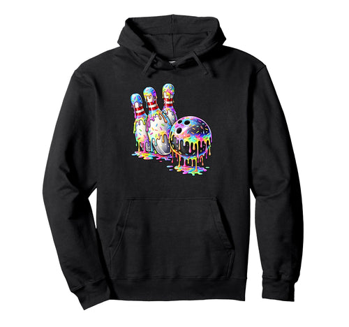 Funny Game Bowling Drip Ice Cream Hoodie - Streetwear Style Unisex - T-Shirt, Sweatshirt, Hoodie