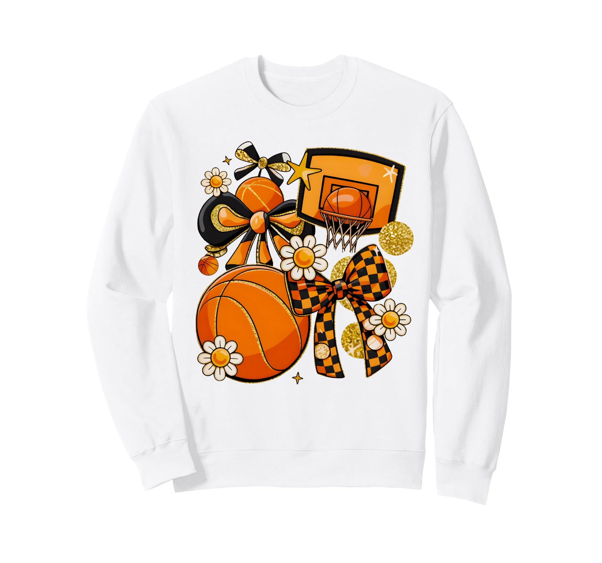 Basketball Mom Game Day Hoop Net Sweatshirt - Trendy Graphic Men Women - T-Shirt, Sweatshirt, Hoodie