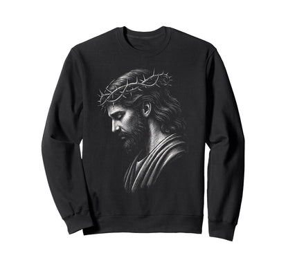Jesus Face 90S Grunge Jesus Christ Sweatshirt - Custom Art Print for Adults - T-Shirt, Sweatshirt, Hoodie