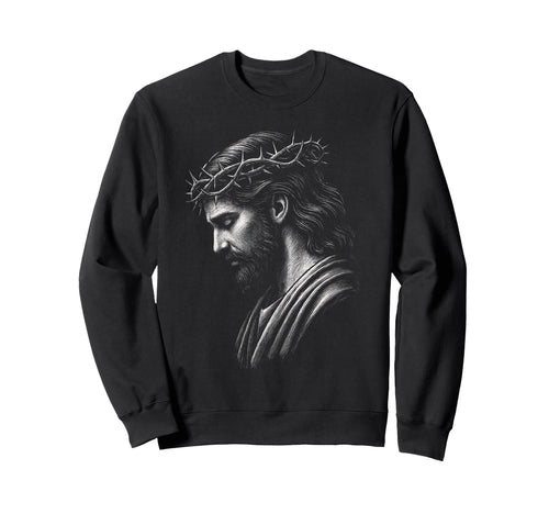 Jesus Face 90S Grunge Jesus Christ Sweatshirt - Custom Art Print for Adults - T-Shirt, Sweatshirt, Hoodie