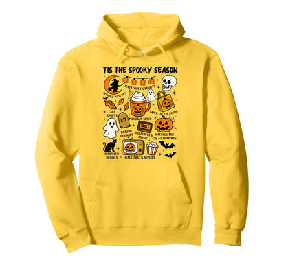 Tis Spooky Season Halloween Ghost Boho Fall Hoodie - Trendy Graphic Unisex - T-Shirt, Sweatshirt, Hoodie