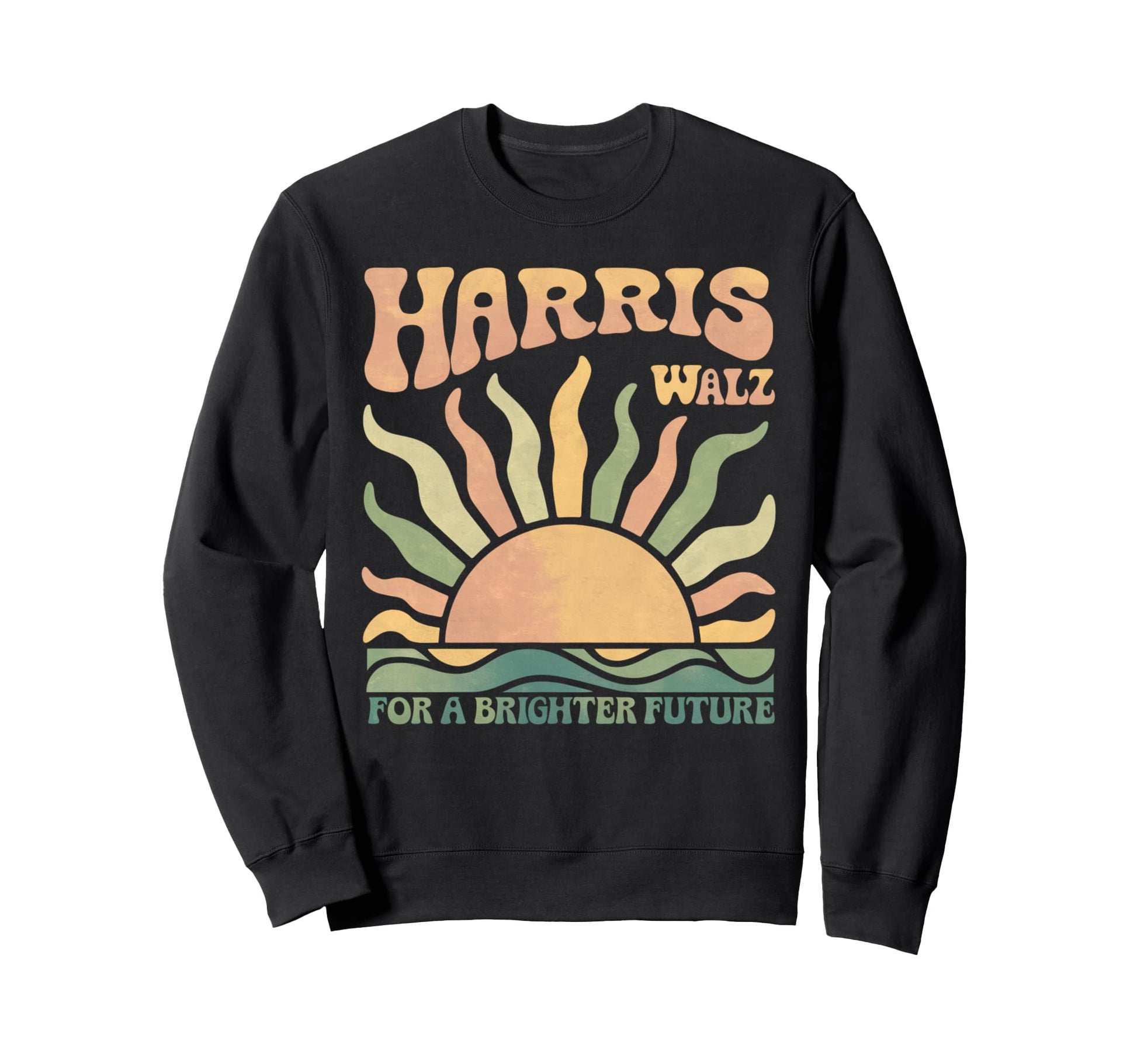 Boho Harris Walz Brighter Future Sweatshirt - Unique Graphic Men Women - T-Shirt, Sweatshirt, Hoodie