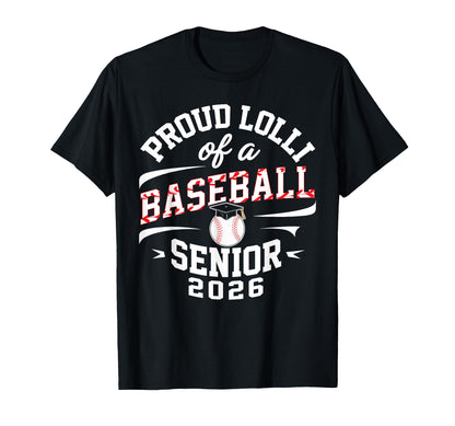 Proud Lolli 2026 Baseball Senior T-Shirt - Custom Art Print Unisex - T-Shirt, Sweatshirt, Hoodie