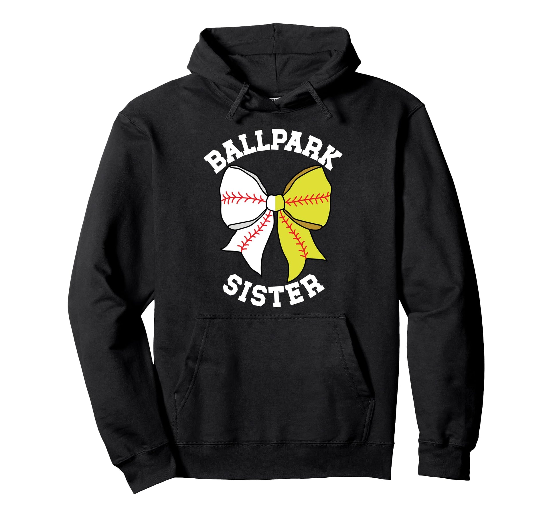 Ballpark Sister Coquette Baseball Hoodie - Streetwear Style Unisex - T-Shirt, Sweatshirt, Hoodie