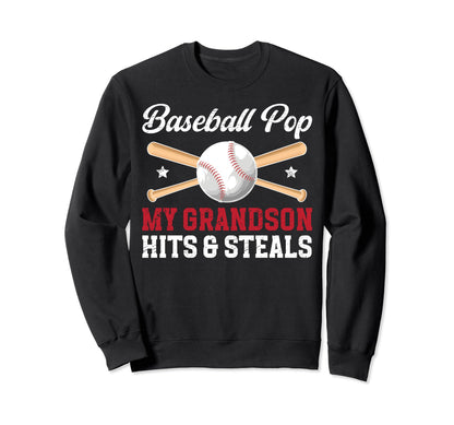 Baseball Pop Funny Grandpa Pop Sweatshirt - Streetwear Style Men Women - T-Shirt, Sweatshirt, Hoodie