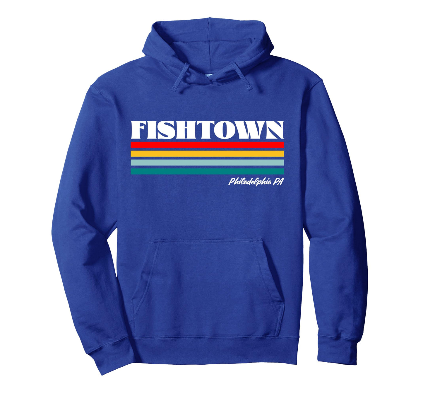 Fishtown Philadelphia Pa Rainbow Stripes Hoodie - Aesthetic Graphic Unisex - T-Shirt, Sweatshirt, Hoodie
