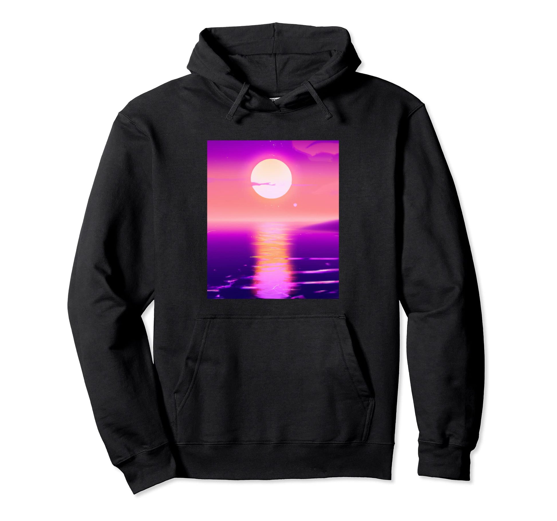 Vaporwave Sun Synthwave Sunset Aesthetic Hoodie - Graphic Print Unisex - T-Shirt, Sweatshirt, Hoodie