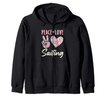 Peace Love Sailing Gifts And T-Shirt - Aesthetic Graphic Men Women - T-Shirt, Sweatshirt, Hoodie