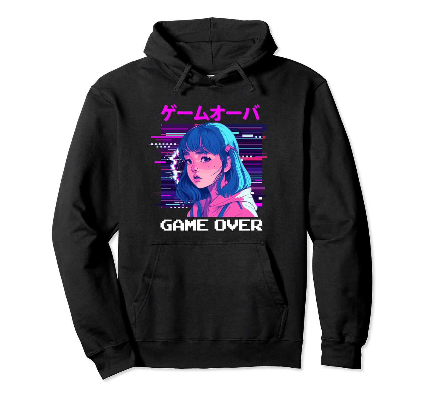Sad Anime Japanese Vaporwave Indie Hoodie - Aesthetic Graphic for Adults - T-Shirt, Sweatshirt, Hoodie