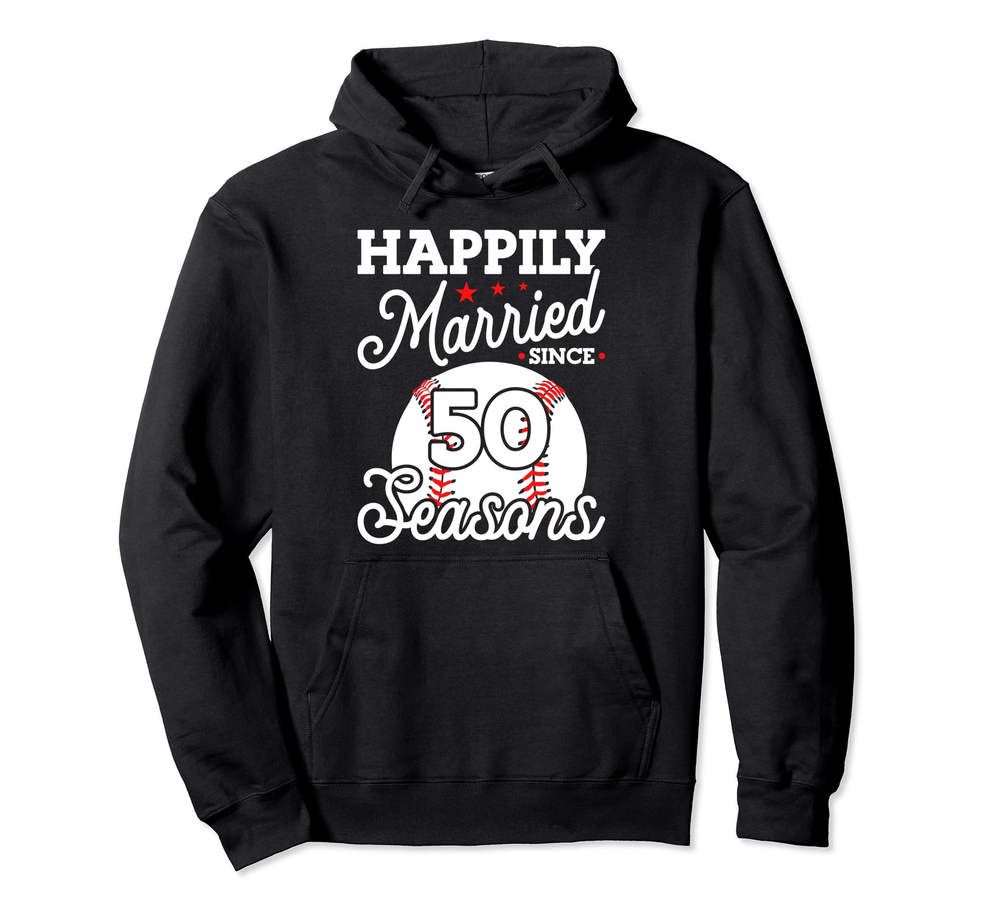 50Th Wedding Anniversary Baseball Hoodie - Novelty Apparel for Adults - T-Shirt, Sweatshirt, Hoodie