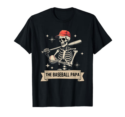 Baseball Player Papa Fathers Day T-Shirt - Novelty Apparel for Adults - T-Shirt, Sweatshirt, Hoodie