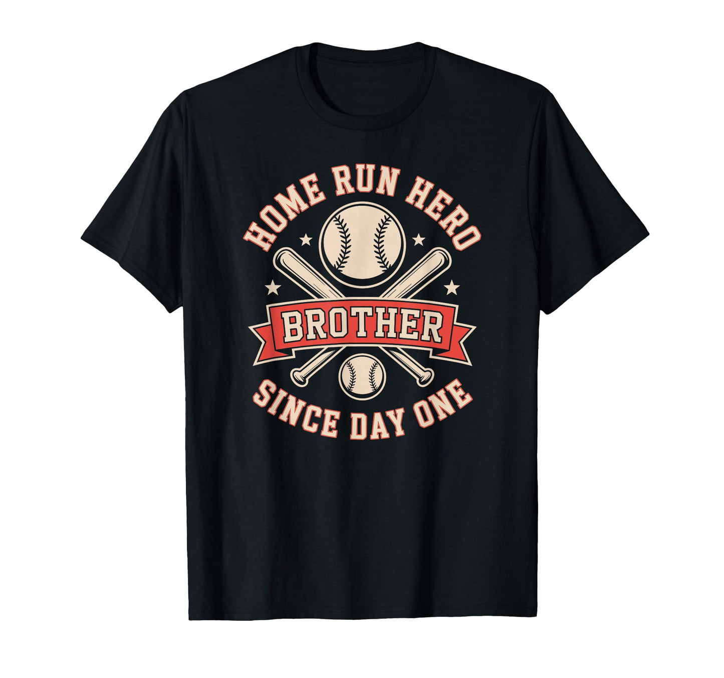 Home Run Hero Baseball Brother Since T-Shirt - Novelty Apparel for Adults - T-Shirt, Sweatshirt, Hoodie