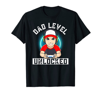 Dad Level Unlocked Gamer Gaming Anime T-Shirt - Fun Novelty Design Unisex - T-Shirt, Sweatshirt, Hoodie