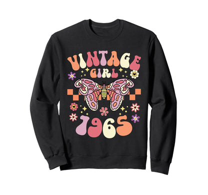 Butterfly Boho 60Th Birthday 1965 Sweatshirt - Minimalist Print Unisex - T-Shirt, Sweatshirt, Hoodie