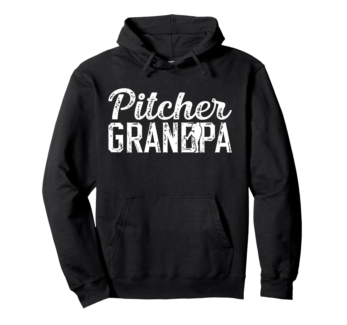 Baseball Pitcher Grandpa Baseball Hoodie - Custom Art Print for Adults - T-Shirt, Sweatshirt, Hoodie