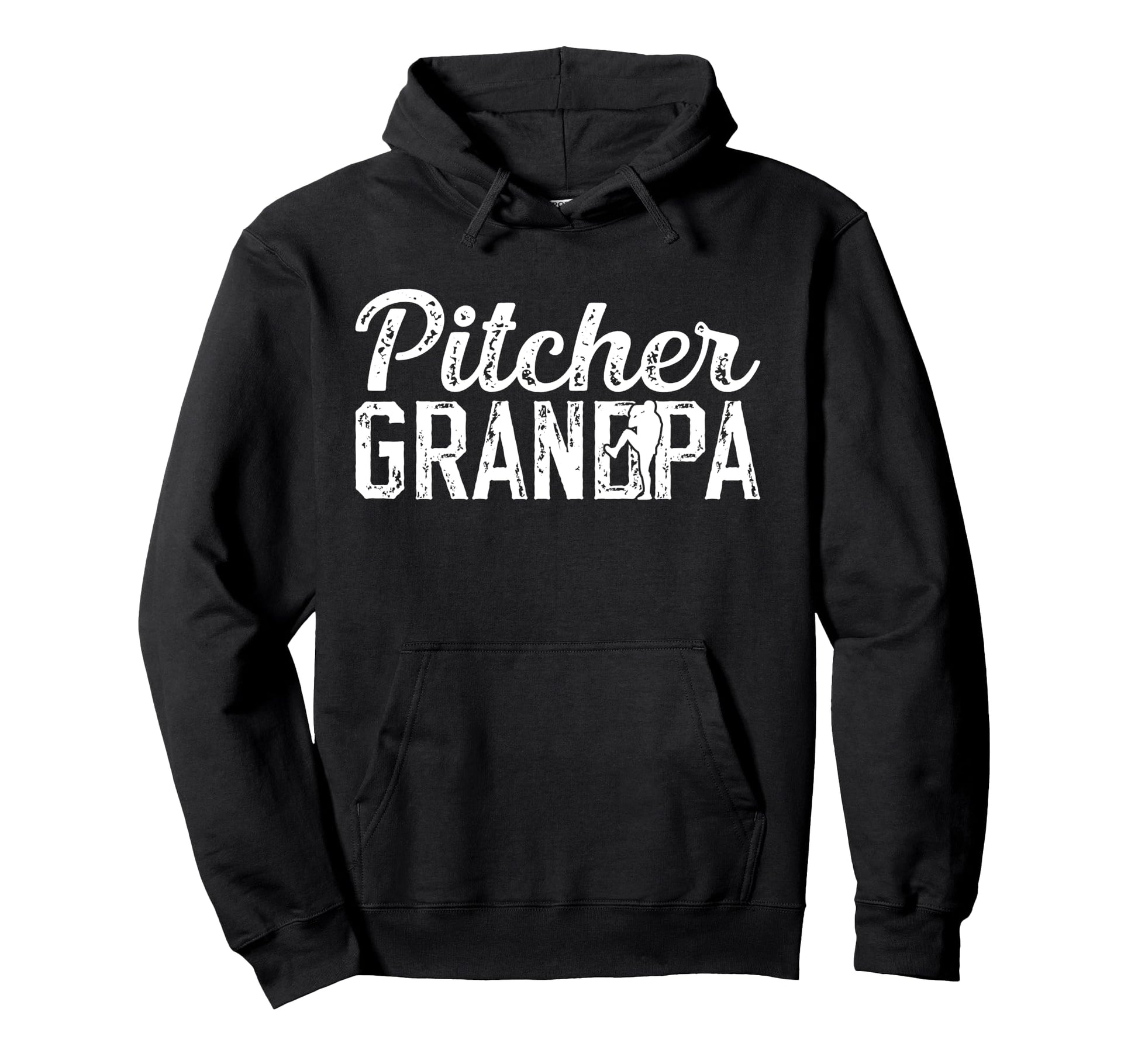 Baseball Pitcher Grandpa Baseball Hoodie - Custom Art Print for Adults - T-Shirt, Sweatshirt, Hoodie