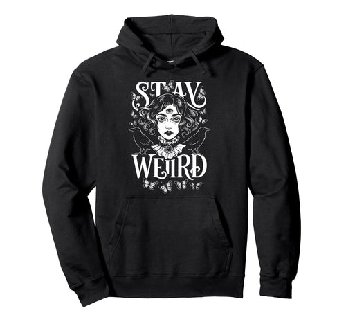 Boho Celestial Stay Weird Witchy Vibes Hoodie - Trendy Graphic for Adults - T-Shirt, Sweatshirt, Hoodie