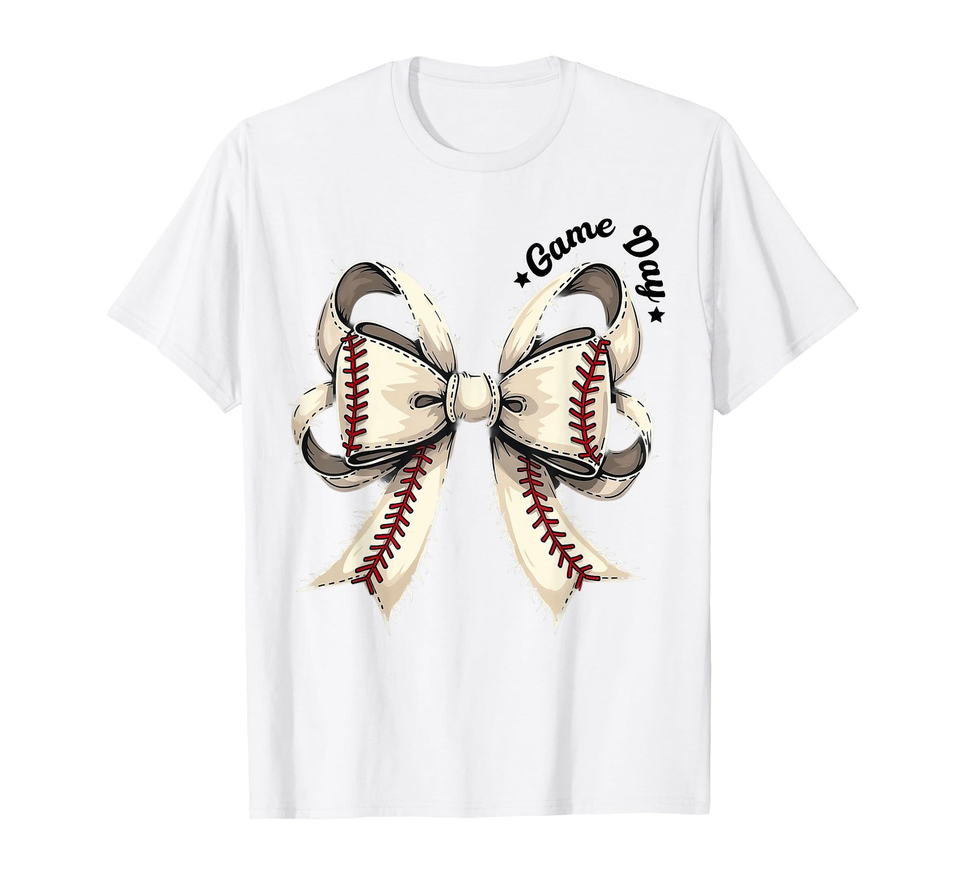 Game Day Baseball Coquette Bow T-Shirt - Streetwear Style Men Women - T-Shirt, Sweatshirt, Hoodie