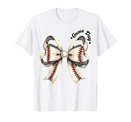 Game Day Baseball Coquette Bow T-Shirt - Streetwear Style Men Women - T-Shirt, Sweatshirt, Hoodie