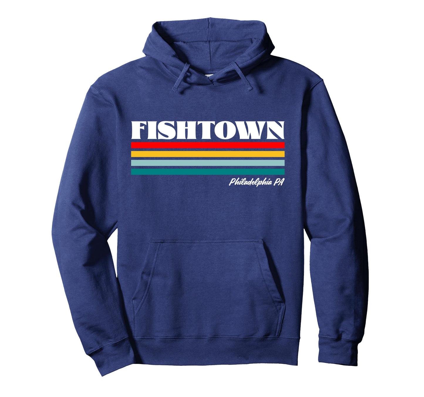 Fishtown Philadelphia Pa Rainbow Hoodie - Minimalist Print for Adults - T-Shirt, Sweatshirt, Hoodie