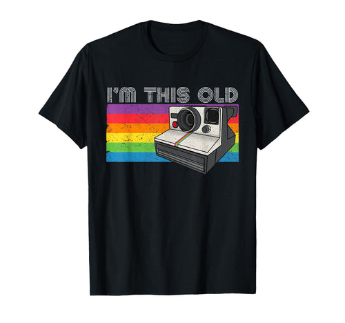 Instant Camera Over Rainbow Flag T-Shirt - Custom Art Print for Adults - T-Shirt, Sweatshirt, Hoodie