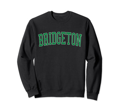 Bridgeton Mo Distressed Green Varsity Sweatshirt - Trendy Graphic Unisex - T-Shirt, Sweatshirt, Hoodie