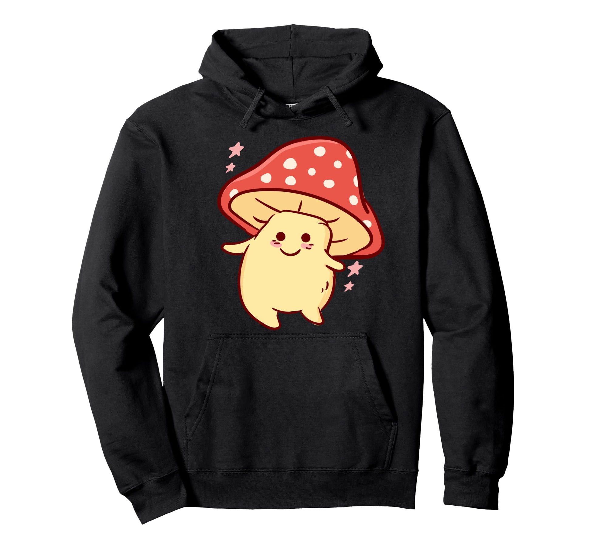 Kawaii Anime Mushroom Fly Agaric Aesthetic Hoodie - Unique Graphic Unisex - T-Shirt, Sweatshirt, Hoodie