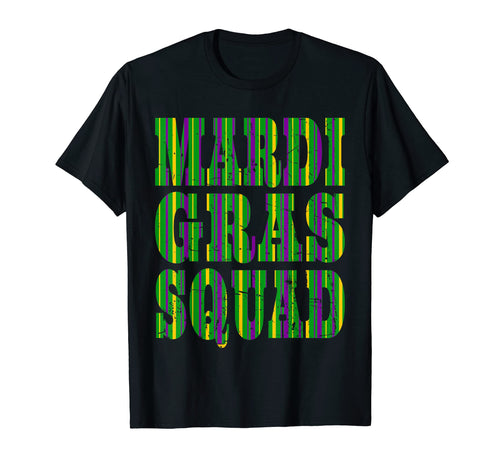 Mardi Gras Squad Stripes 2023 Matching T-Shirt - Aesthetic Graphic Unisex - T-Shirt, Sweatshirt, Hoodie