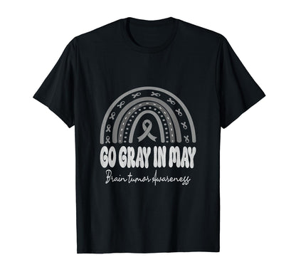 Go Gray May Brain Tumor Awareness T-Shirt - Unique Graphic for Adults - T-Shirt, Sweatshirt, Hoodie