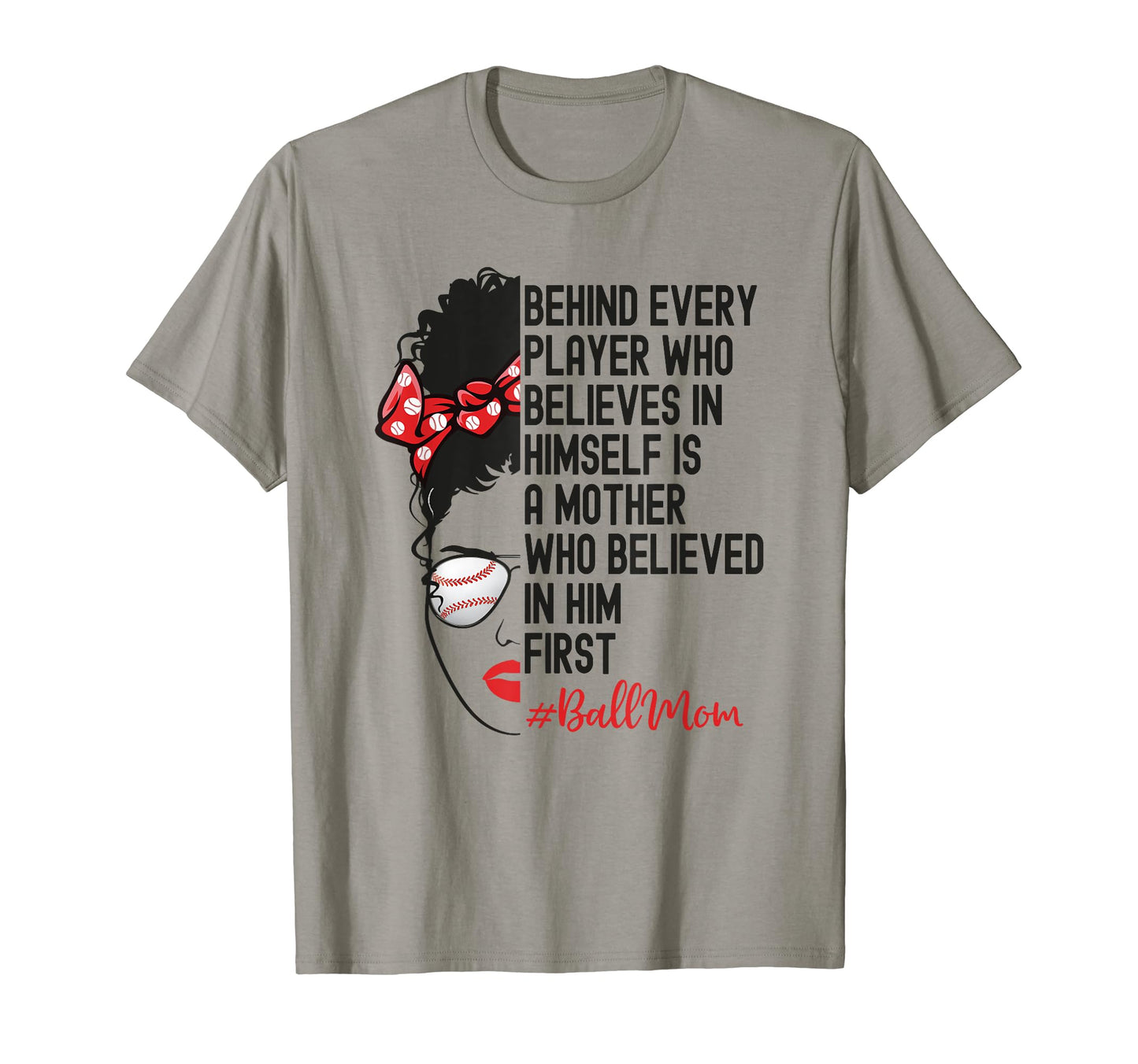 Mom Baseball Behind Every Player Is T-Shirt - Custom Art Print for Adults - T-Shirt, Sweatshirt, Hoodie