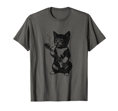 Smoking Cat Punk Rock Y2K Kitten 90S T-Shirt - Trendy Graphic Men Women - T-Shirt, Sweatshirt, Hoodie