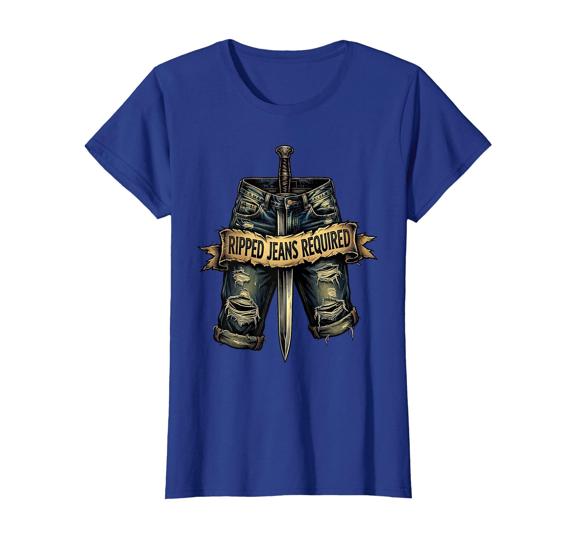 Ripped Jeans Required Grunge T-Shirt - Unique Graphic for Adults - T-Shirt, Sweatshirt, Hoodie