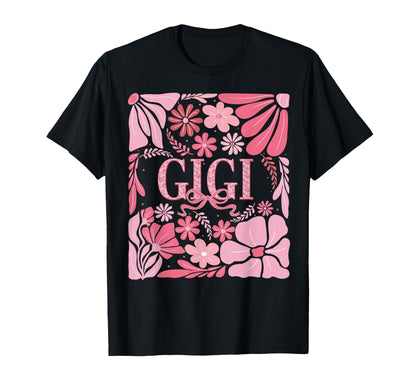 Floral Gigi Coquette Boho Grandma T-Shirt - Minimalist Print Unisex - T-Shirt, Sweatshirt, Hoodie