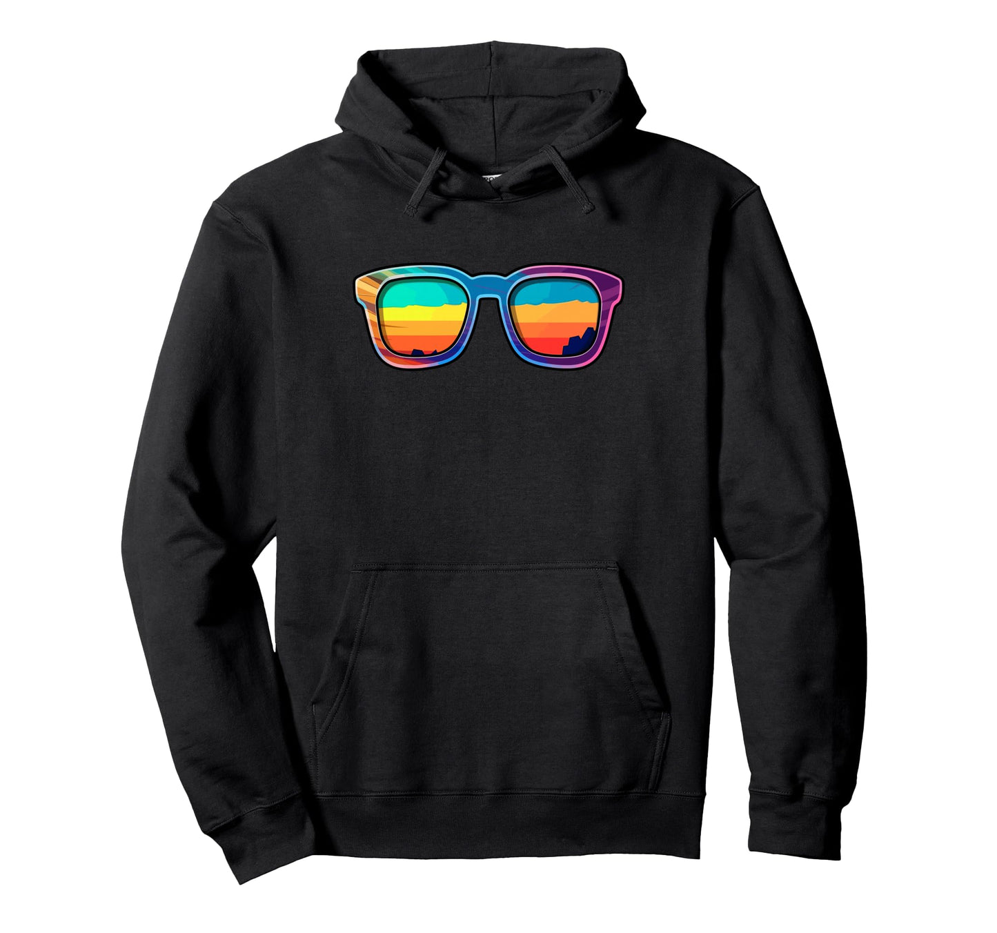 Colored Sunglasses 70S Sunglasses Rainbow Hoodie - Graphic Print Men Women - T-Shirt, Sweatshirt, Hoodie