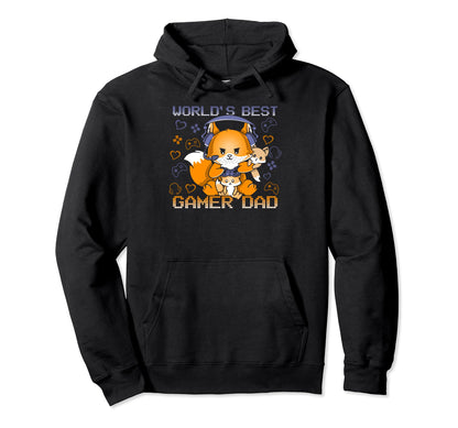 Worlds Best Gamer Dad Fathers Day Hoodie - Graphic Print for Adults - T-Shirt, Sweatshirt, Hoodie