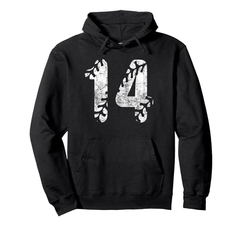 Baseball Softball Mom 14 Number 14 Hoodie - Streetwear Style Unisex - T-Shirt, Sweatshirt, Hoodie