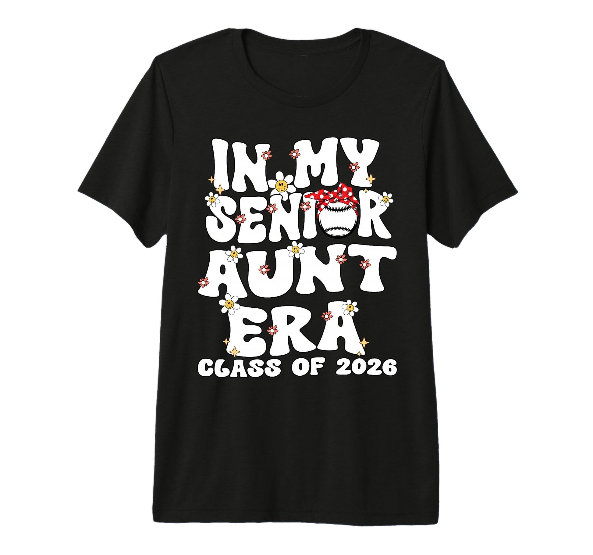 My Senior Aunt Era Groovy Baseball T-Shirt - Fun Novelty Design Men Women - T-Shirt, Sweatshirt, Hoodie